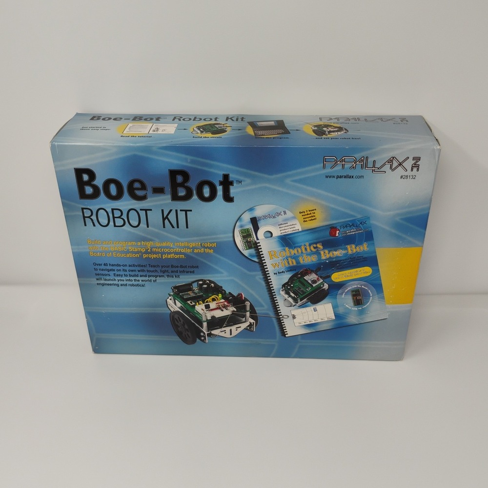 Parallax Boe-Bot Robot Kit #28132 Robotics Programming Educational Complete Set